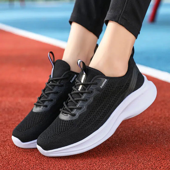 Women Lightweight Breathable Flying Weave Running Shoes — e